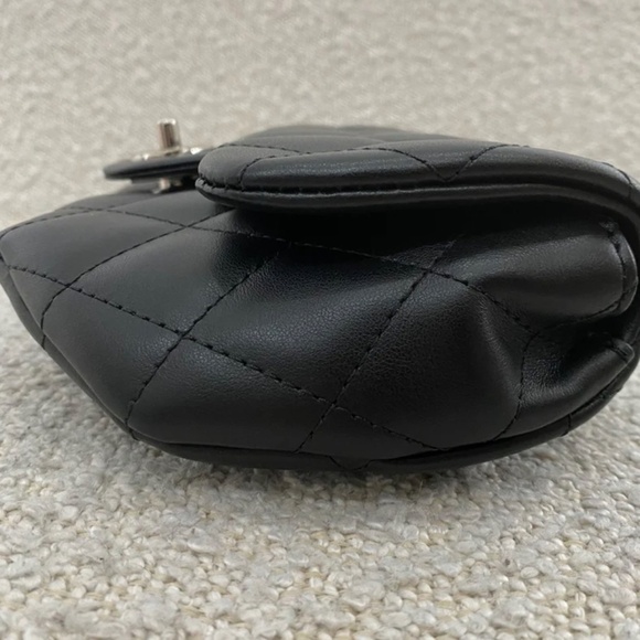 Authentic Pre-Owned Chanel CC Turnlock Flap Belt Bag Black Lambskin - Picture 6 of 16